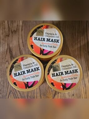 3 x Papaya & Coconut Oil Hair Mask - 6oz BNIB Papaya & Coconut